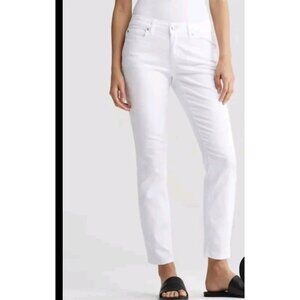 Eileen Fisher White slim ankle Jean size 6 Organic Cotton Stretch